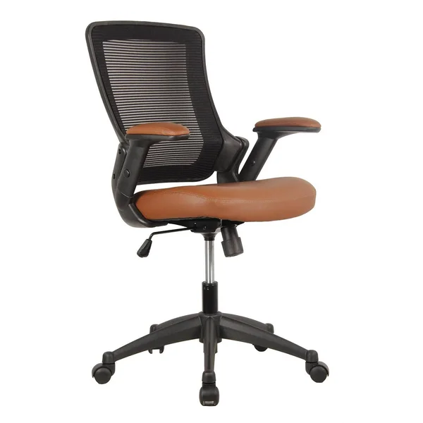 Enterprises Modern Designs Brown/Black Mesh Mid-Back Height Adjustable Armrest Task Office Chair