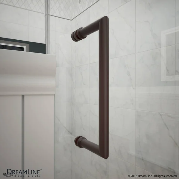 DreamLine SHDR-243757210-06 Unidoor Plus 37-1/2 to 38 in. W x 72 in. H Hinged Shower DOOR, Oil Rubbed Bronze Finish Hardware