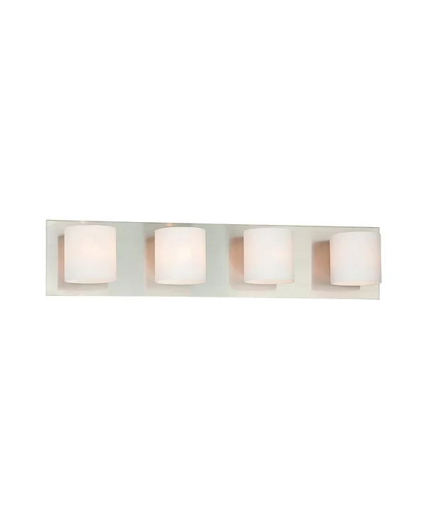 Eurofase 20380-014 Geos 4-Light Bathbar, Satin Nickel