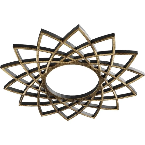Ekena Millwork CMPP38EAASV 38x22OD x 14 5/8x22ID x 1x22P Eleanor Architectural Grade PVC Pierced Ceiling Medallion, Antiqued Sil