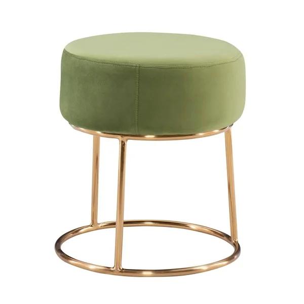 Riverbay Furniture Metal Accent Vanity Stool in Green