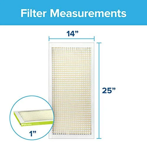 Filtrete 14x25x1 - AC Furnace Air Filter, MPR 600, Clean Living Dust Reduction, 6-Pack