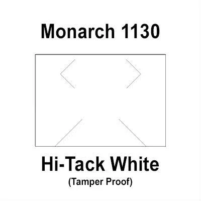 200, 000 Monarch 1130 White Hi-Tack Labels to Fit The Monarch 1130 Price Guns. Full Case + Includes 8 Ink rollers.