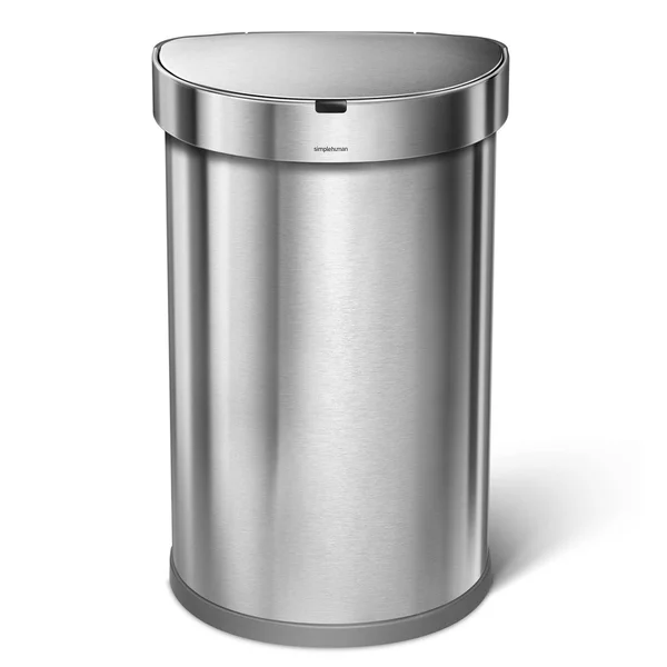 simplehuman 45L Semi-Round Stainless Steel Sensor Trash Can