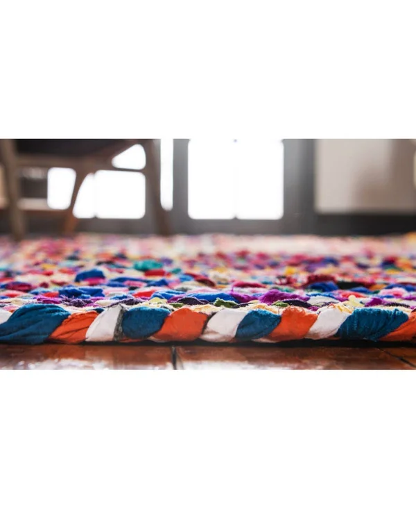 Unique Loom Braided Chindi Area Rug - 8& x 10& Multi