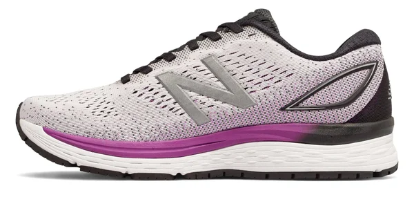 New Balance Women's 880v9 Shoes White with Purple & Black, Size: 6
