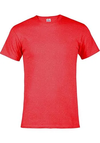 Red Heather Custom Printed Short Sleeve T Shirts - Unisex Tees (Red Heather - Sample)