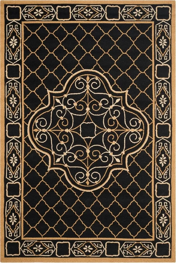 Safavieh Easy Care Rug Collection EZC729D - Black - Gold - 8& x 10&