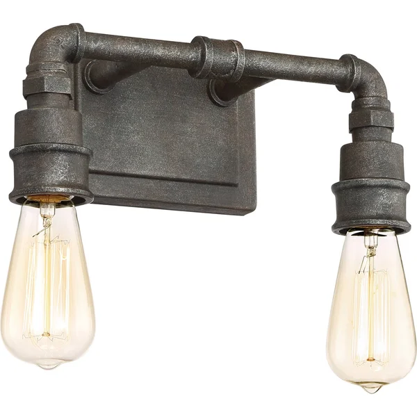 Quoizel Squire 2 Bath Light, Rustic Black - SQR8602RK
