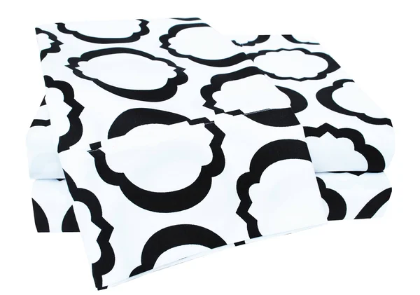 Superior Scroll Park Cotton Rich 600 Thread Count Sheet Set - California King, White/Black