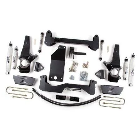 Jeep 4x22 JK Wrangler Unlimited Full Suspension Lift Kit Zone Offroad 2 Door w/Black Nitro Shocks J14N