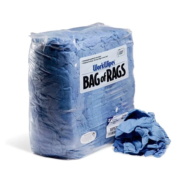 WorkWipes Reclaimed Surgical Huck Towel in Bag, Reclaimed Rags, Huck Towel, 20 lbs., Shop Towels & Rags, WIP570