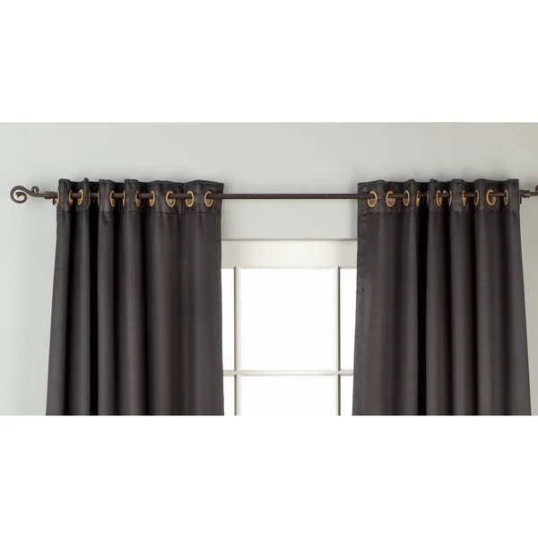 Black Ring - Grommet Top 90% Blackout Curtain, Drape, Panel - Piece
