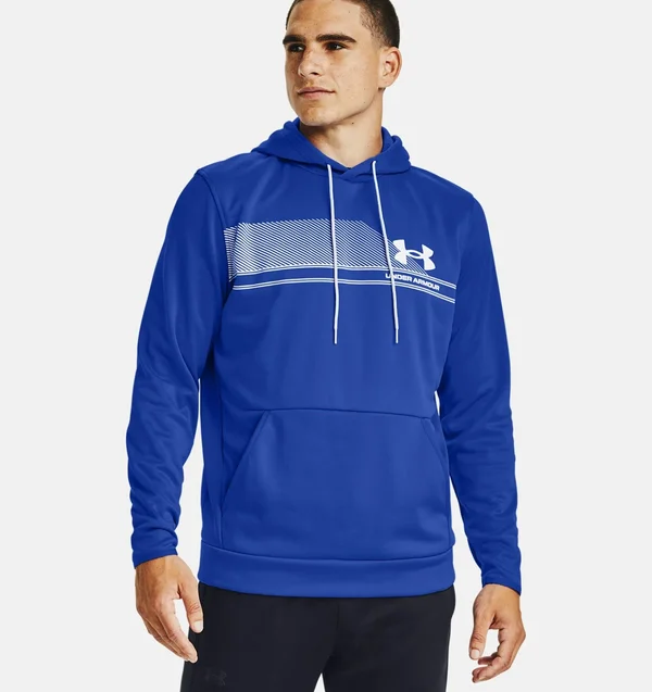 Under Armour Men's Armour Fleece Graphic Hoodie - Blue - LG