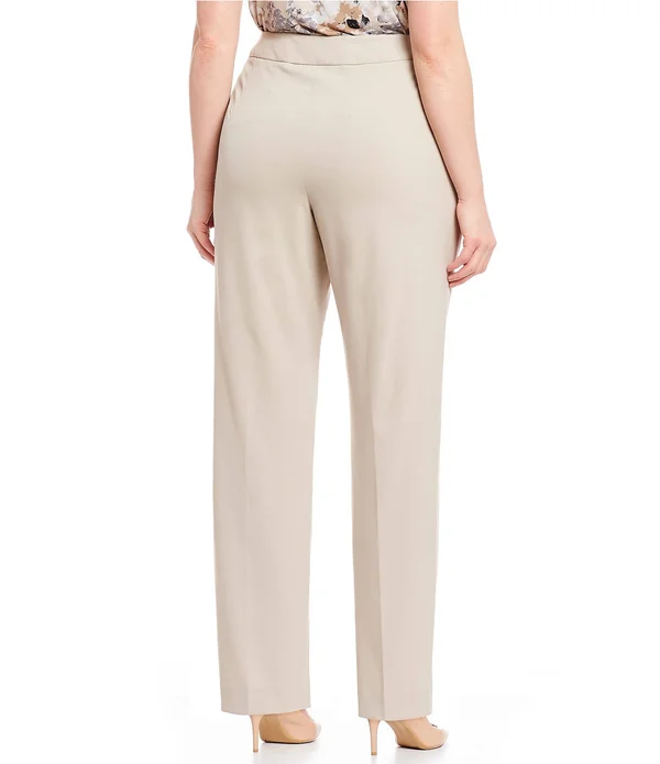 Calvin Klein Plus Size Classic Fit Straight Leg Pants - 24W