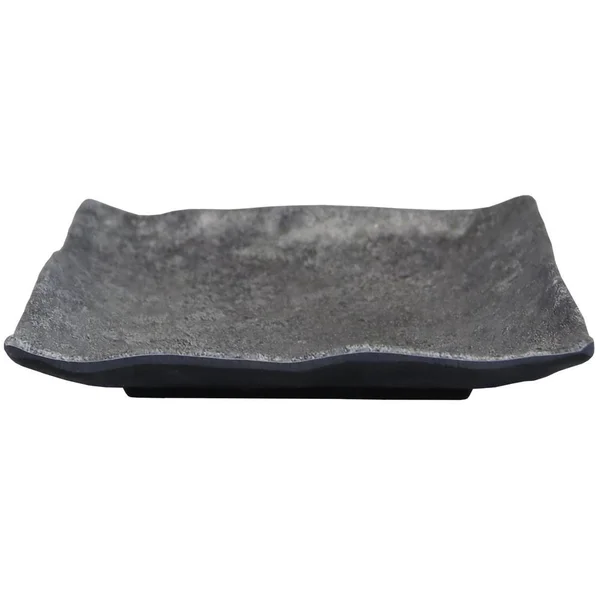 Elite Global Solutions D6118SQ-CO Basalt 6x22 Coal Square Melamine Plate - 6/Case