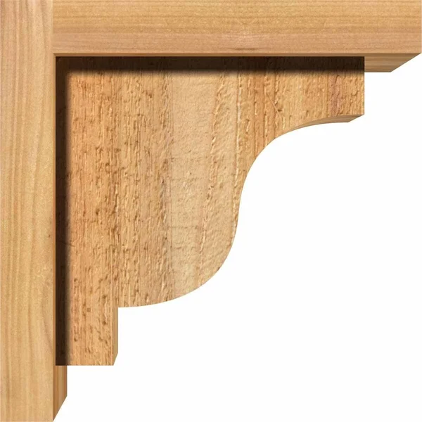 Ekena Millwork COR06X12X12NEW01RWR 6x22W x 12x22D x 12x22H Newport Rough Sawn Corbel w/Backplate - Western Red Cedar