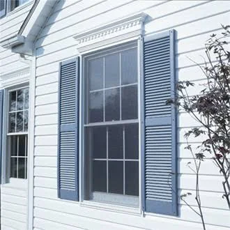 Louvered Shutter Ply Gem Size: 75x22 H x 15x22 W - Color: Spanish Moss