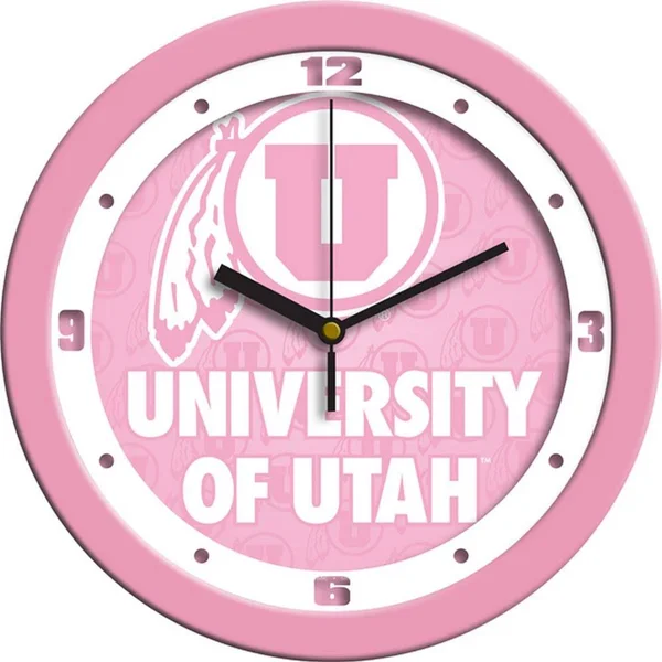 Utah Utes - Pink Wall Clock