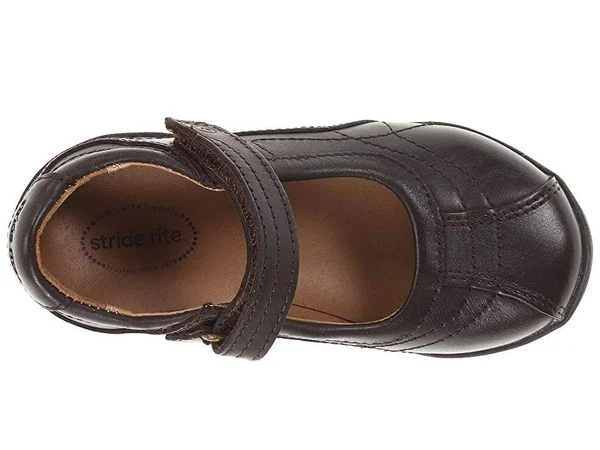 Stride Rite Claire Big Girl's Brown Uniform Flats, Size: 9.5