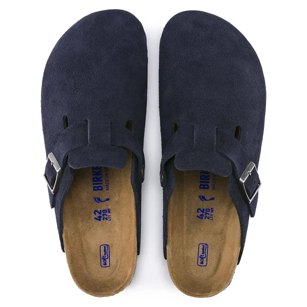Birkenstock Boston Soft Footbed - Suede Stone Coin, 36, Regular