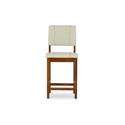 Lechner Bar & Counter Stool Millwood Pines Seat Height: Counter Stool (24x22 Seat Height) - Seat Color: Cream