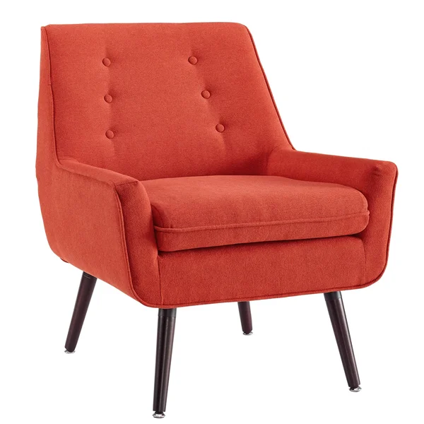 Linon Liz Pimento Chair, Orange