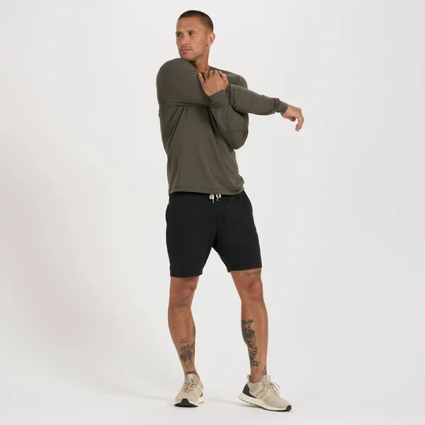 Vuori Ponto Short - Men's L Black Heather