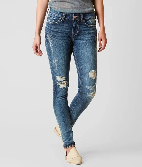 Bke Stella Mid-Rise Skinny Stretch Jean - Blue 24/29 - Women's