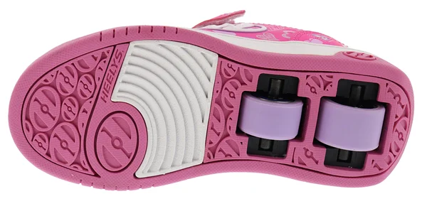 Heelys Unisex Children's Dual Up X2, Hot Pink/White/Hearts