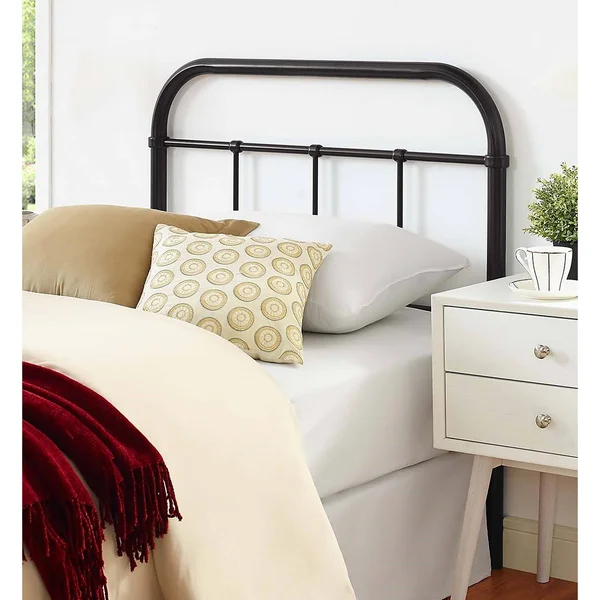 Lomita Classic Twin Size Brown Metal Headboard