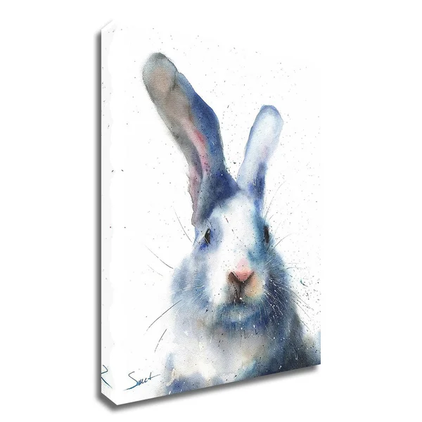 Tangletown Fine Art 26x22 x 18x22 White Rabbit by Eric Sweet Print on Canvas