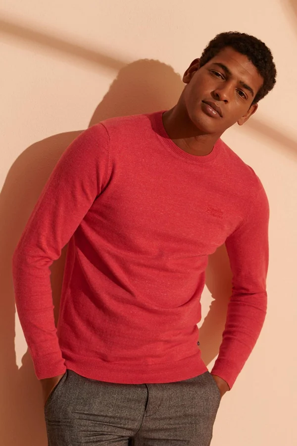 Superdry Orange Label Crew Jumper - Red - Crew Neck