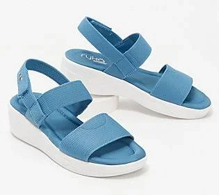 Ryka Azara Wedge Sandal - Wide Width Available, Size 8.5 M - Blue at Nordstrom Rack