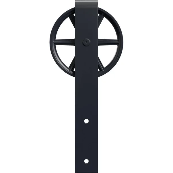 Premium Wagon Wheel Roller Hanger w/ Bolts for Barn Door for 2 1/4x22 Doors, Dark Gray