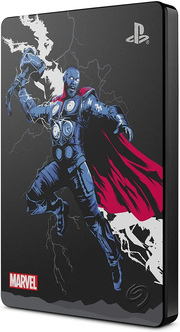 Seagate Game Drive for Ps4, Marvel&s Avengers Thor, 2 TB - External Hard Drive, USB 3.0, Compatible with PS4 and PS5 (STGD200020