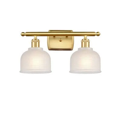 Shawnee 2-Light Vanity Light Breakwater Bay Finish: Polished Chrome - Shade Color: White, Bulb Type: 60 Watt Vintage Incandescent