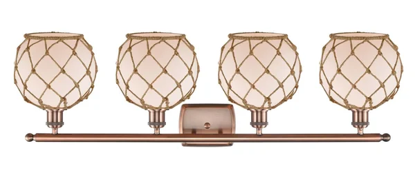 Innovations Lighting-Farmhouse Rope 4 Light Bath Vanity Light-516-4W-AC-G121-8RB-LED