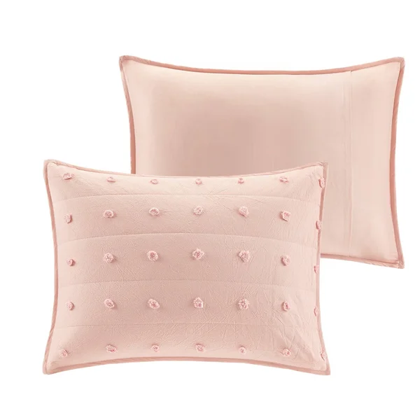 Urban Habitat Brooklyn Cotton Jacquard Coverlet Set Pink Full/Queen