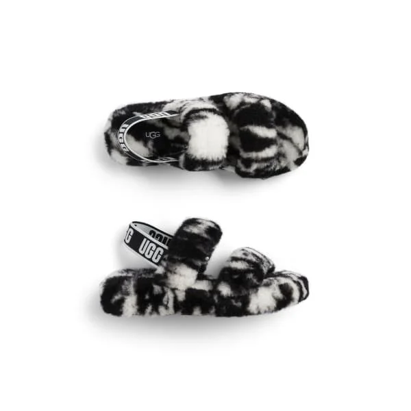 Ugg Women's Oh Yeah Marble Slipper, Black, 11