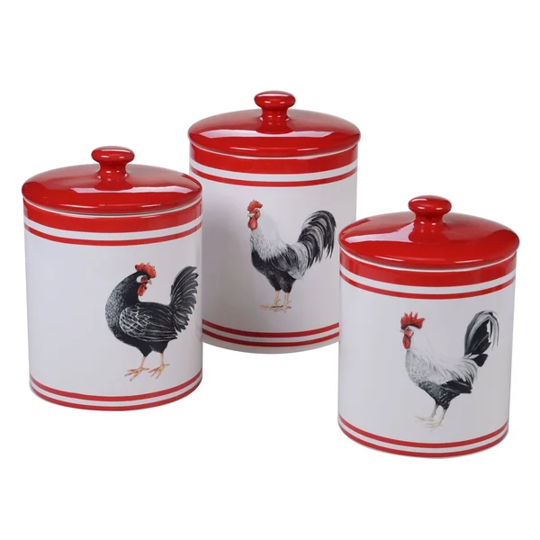 Certified International Homestead Rooster 3-Pc. Canister Set