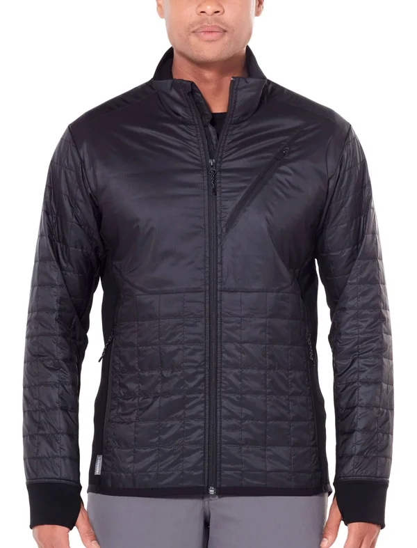 Icebreaker Men's Helix LS Zip Jacket - XL - Black - Jet Heather