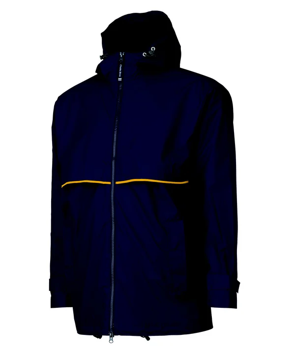 Charles River Apparel Men's New Englander Rain Jacket Black - Grey Xs