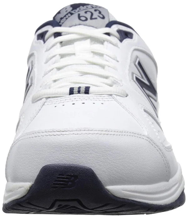 New Balance Men's 623v3 Shoes White with Navy, Size: 12.5