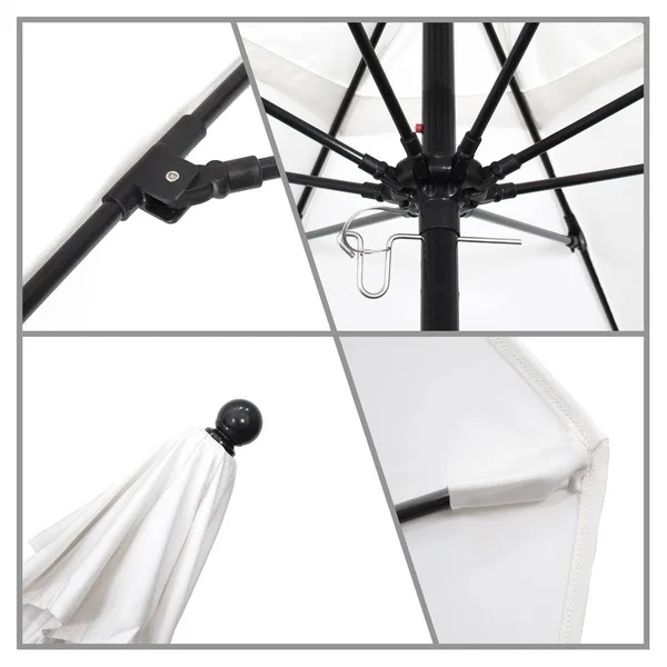 California Umbrella 9& Oceanside Series Patio Umbrella with Fiberglass Pole Fiberglass