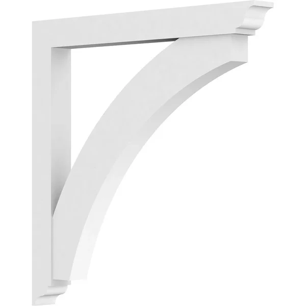 Ekena Millwork BKTP03X36X36THR01 Standard Thorton Architectural Grade PVC Bracket with Traditional Ends - 3 x 36 x 36 in.