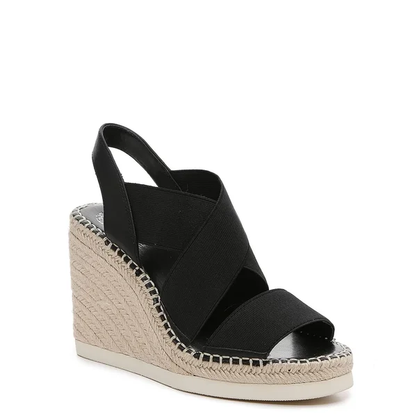 Women's Vince Camuto Bandrina Wedge Sandal - Black - Size 6