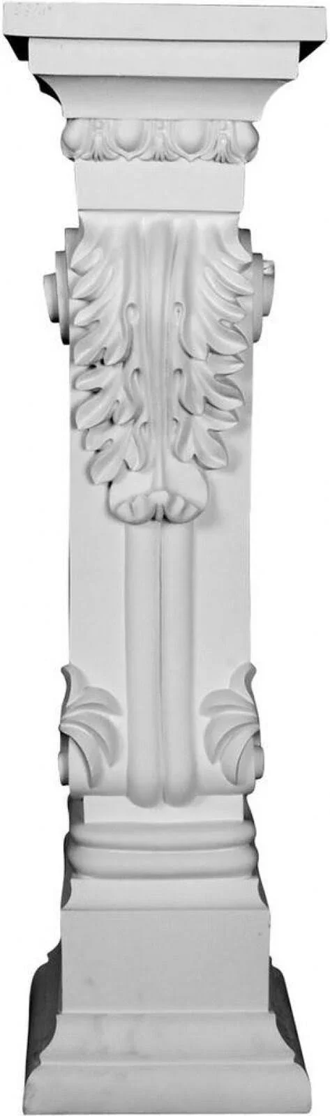 Ekena Millwork Scroll Leaf 34 5/8x22H x 9 7/8x22W x 11 1/8x22D Surround, 9.87 x 11.13 x 34.63 in