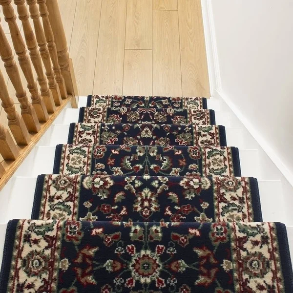 runrug USA Persian Blue Stair Carpet Runner Length: 30 foot, Width