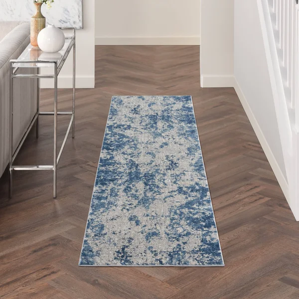 Nourison Rustic Textures RUS16 Area Rug - Grey/Blue, 5&3x22 x 7&3x22
